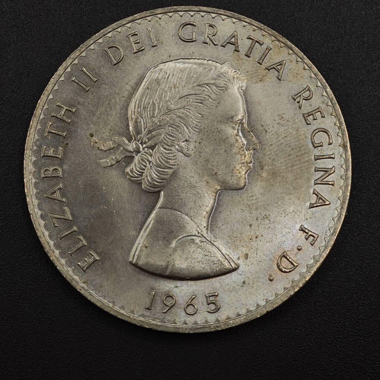 【淘币小摊】实时拍第八百八十一拍   小银币散币场    每周一统一发货 英国1965年丘吉尔克朗纪念币