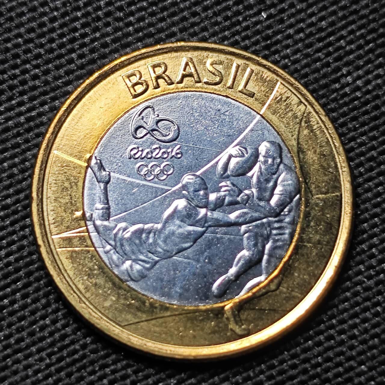 KK钱币收藏小铺   套币专场 2月预留时间 周末发货 巴西1瑞尔双色币纪念币 好品 