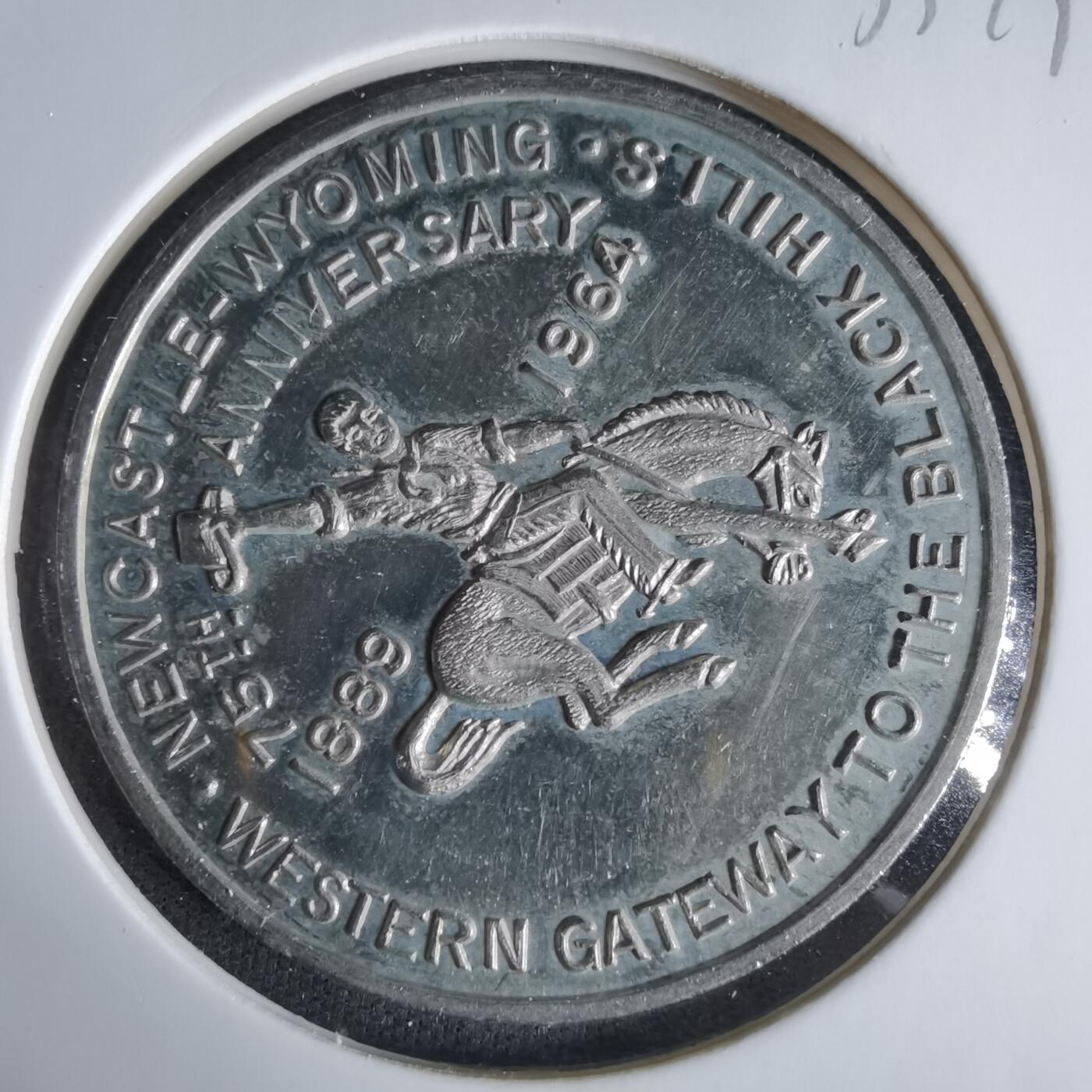 沼泽如烟--第1033场 1964年美国怀俄明州纽卡斯尔建市75周年纪念代币