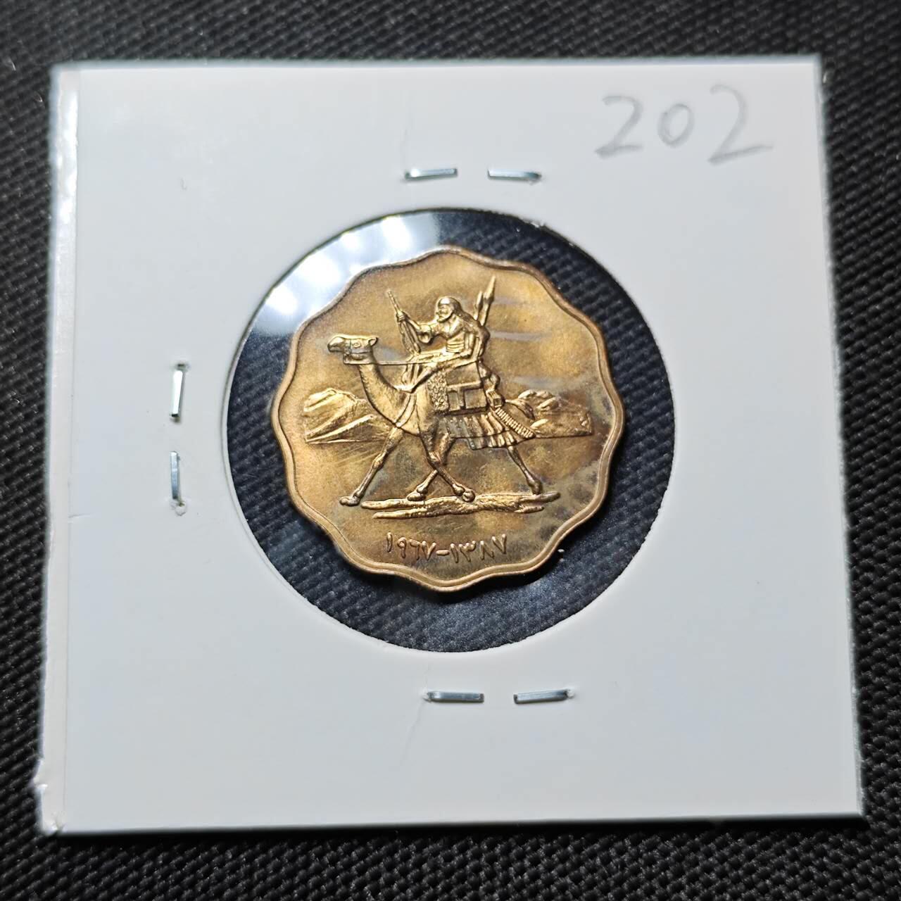 KK钱币收藏小铺   套币专场 2月预留时间 周末发货  苏丹5米利姆铜币 好品