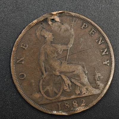 【淘币小摊】实时拍第八百八十一拍   小银币散币场    每周一统一发货 - 英国1882年维多利亚一便士铜币