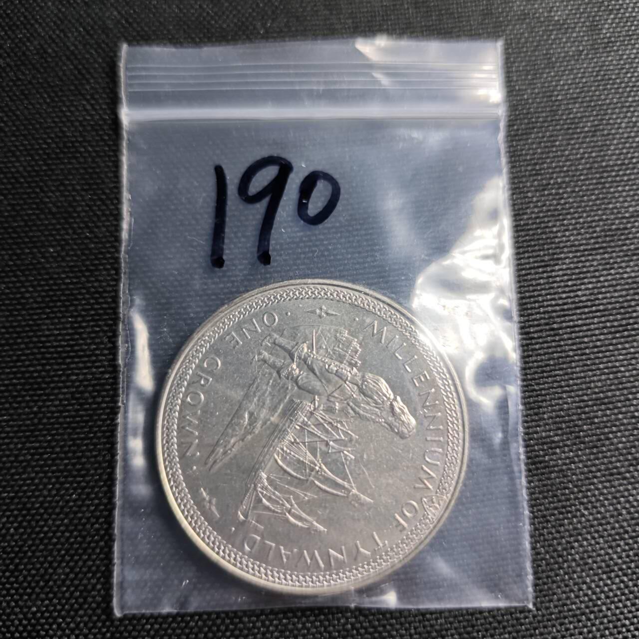 KK钱币收藏小铺   套币专场 2月预留时间 周末发货  英属马恩岛1979年1克朗 廷瓦尔德千禧年纪念