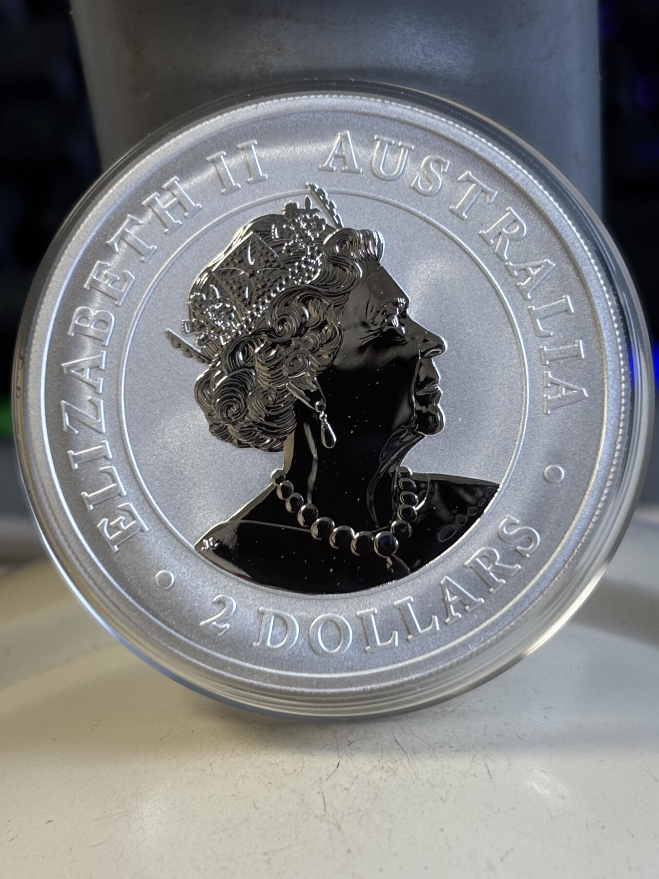 第195期拍卖 澳大利亚2021年楔尾鹰2盎司加厚超高浮雕精制银币，9999银，发行2500枚