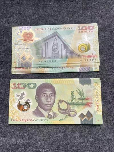 🇵🇬2608¥ ¥巴新2026年100基纳塑料钞，纪念巴新首位华裔总理/国父陈仲民先生，无47（周三发货） - AK26 026328