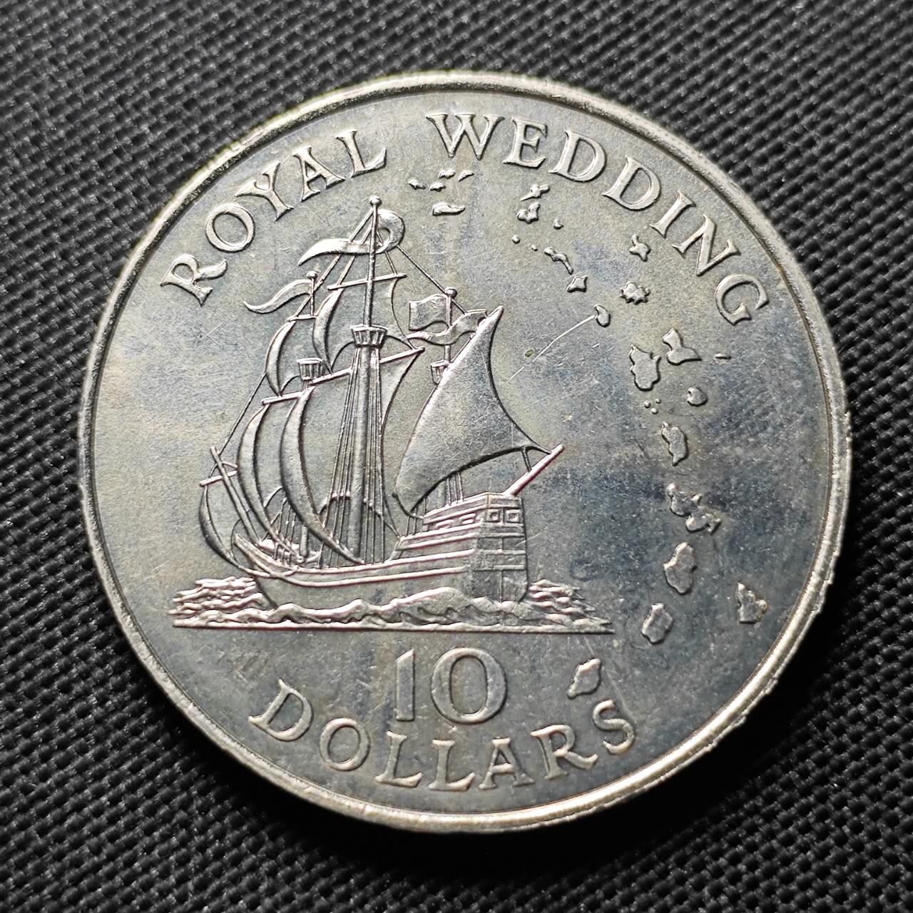 KK钱币收藏小铺   套币专场 2月预留时间 周末发货  东加勒比1981年10元戴安娜婚礼纪念币 少见