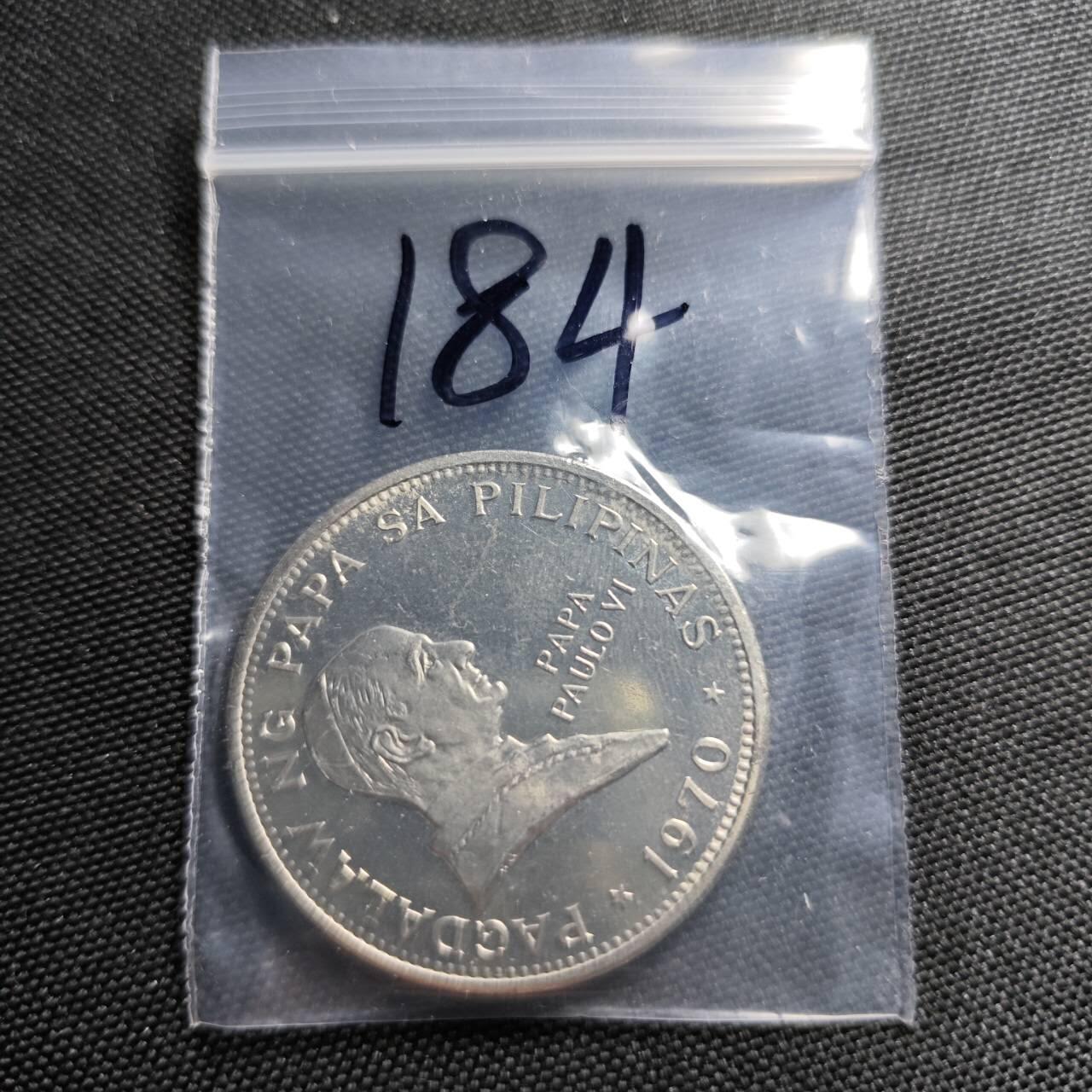 KK钱币收藏小铺   套币专场 2月预留时间 周末发货  菲律宾1970年教皇访问1比索纪念币镍币