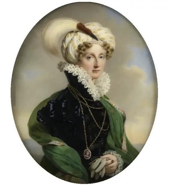 法国1842年 菲利普一世+皇后骑马 高浮雕精制铜章 28MM