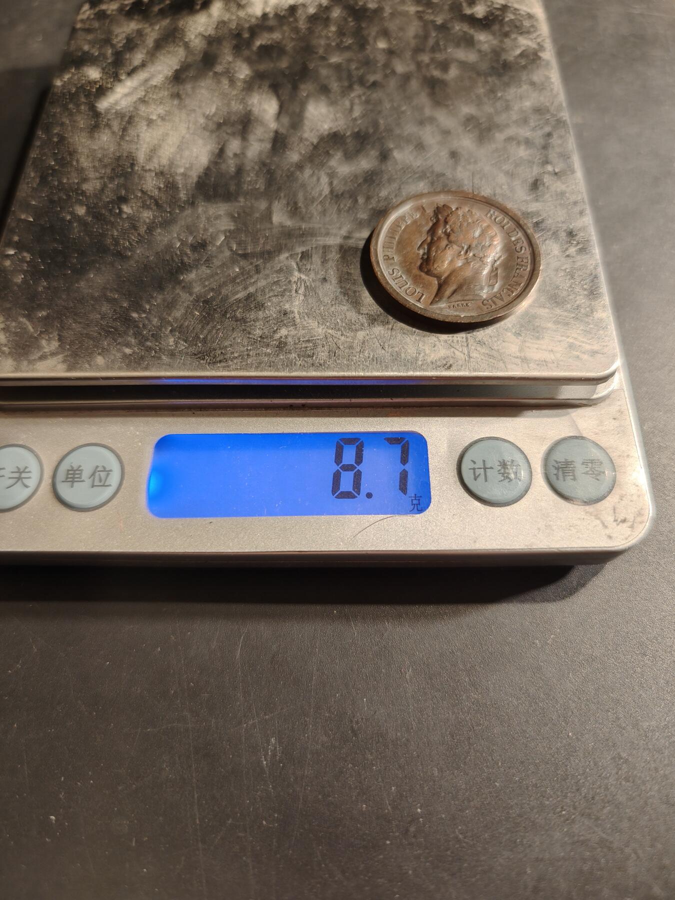 老王徽章第188期 法国1842年路易菲利普时期“军队致敬奥尔良公爵”大铜章    早期手指边铭     直径26mm     重量8.7g