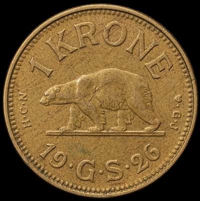 修遠堂世界钱币第108期 - 1926年格陵兰1克朗