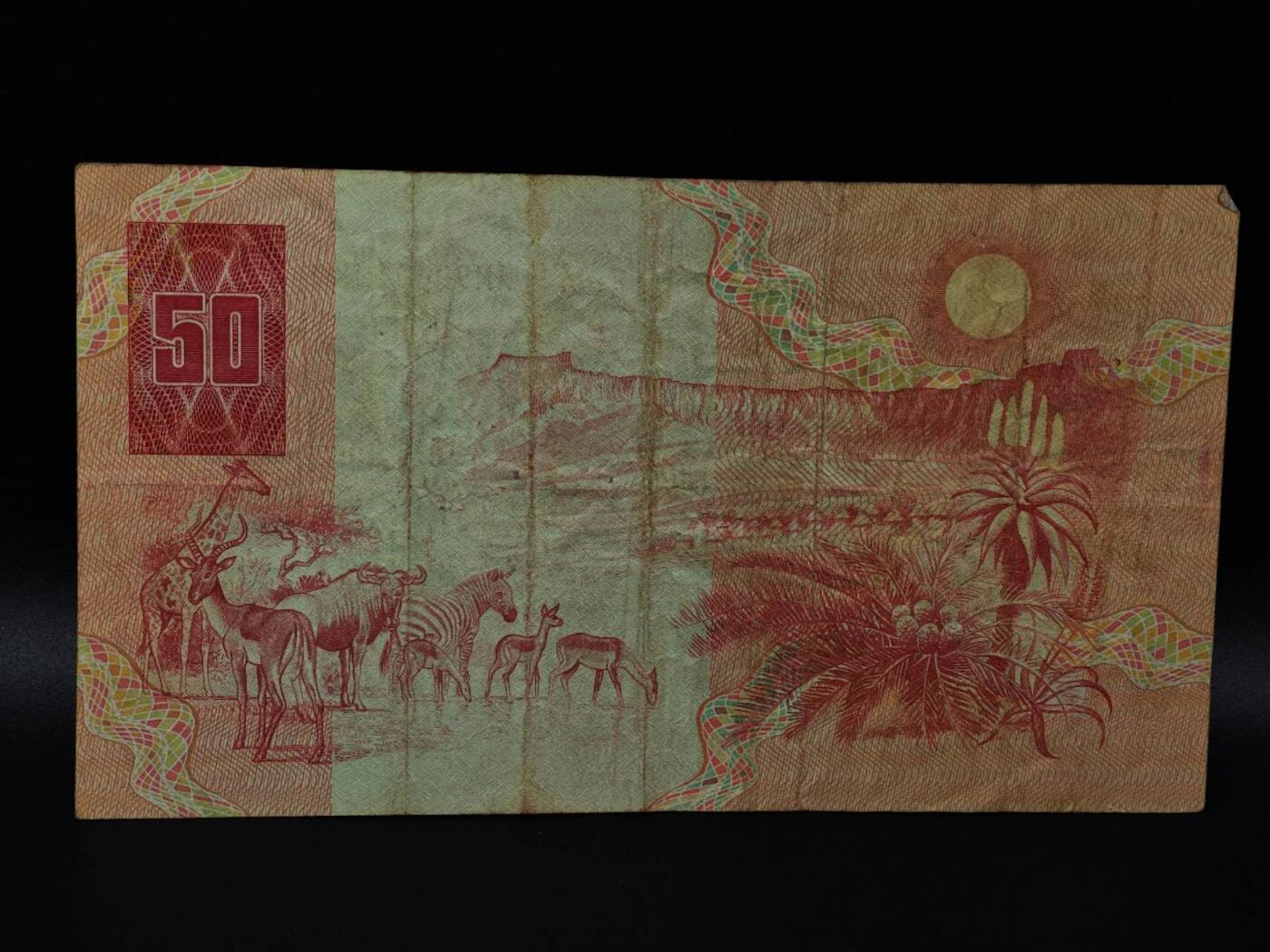  【淘币小摊】限时拍第八百八十二拍   纸币场    每周一统一发货 南非50兰德纸币【有折】