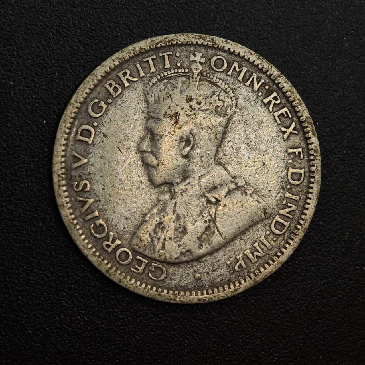 【淘币小摊】实时拍第八百八十一拍   小银币散币场    每周一统一发货 澳大利亚1922年乔治五世6便士银币