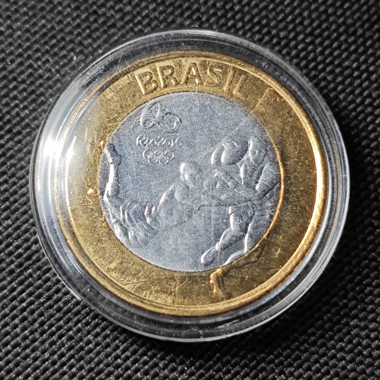 KK钱币收藏小铺   套币专场 2月预留时间 周末发货 巴西1瑞尔双色币纪念币 好品 