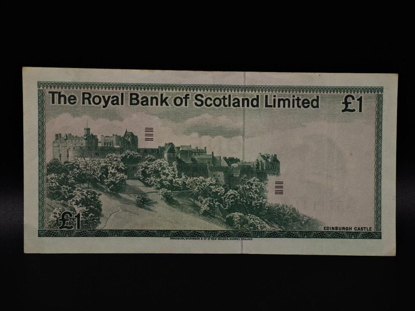  【淘币小摊】限时拍第八百八十二拍   纸币场    每周一统一发货 苏格兰皇家银行1979年1镑纸币【有折】