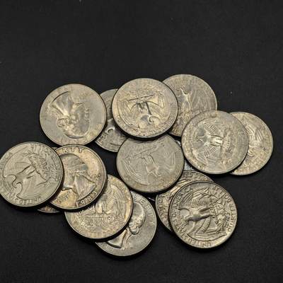 【淘币小摊】实时拍第八百八十一拍   小银币散币场    每周一统一发货 - 美国1983年25分16枚