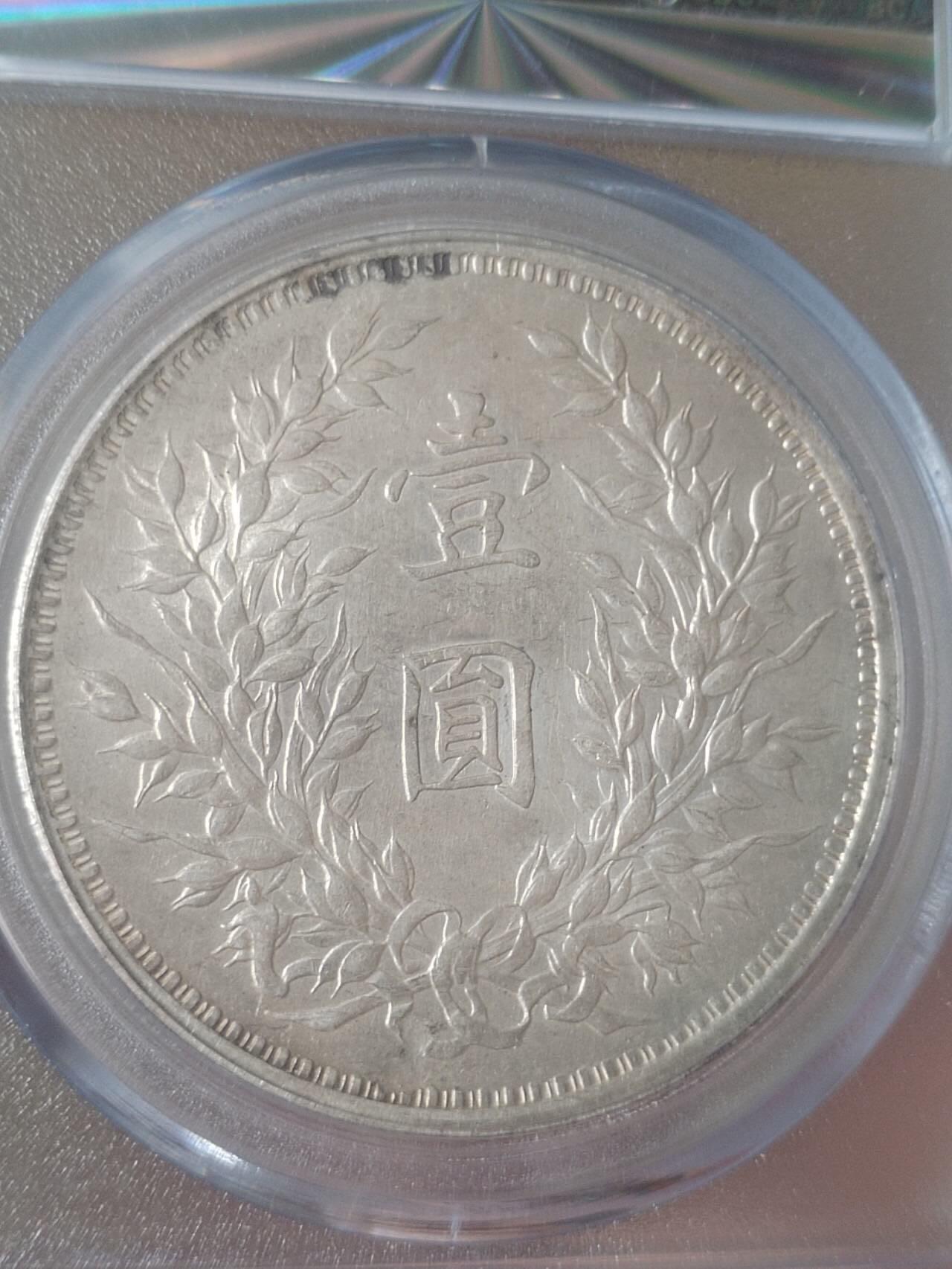 银币 袁大头九年中发版。