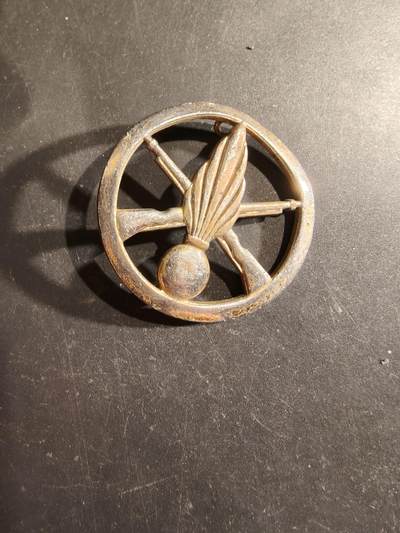 老王徽章第188期 - 法国步兵银色贝雷帽徽