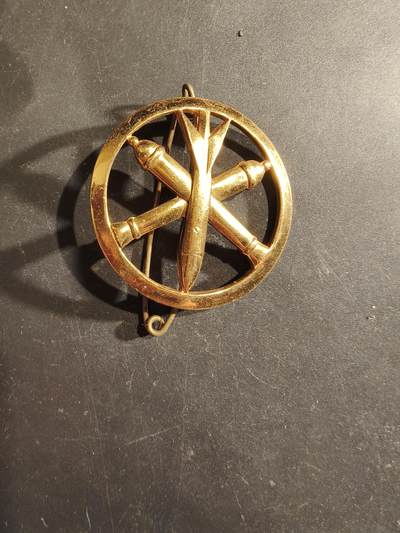 老王徽章第188期 - 法国炮兵金色贝雷帽徽