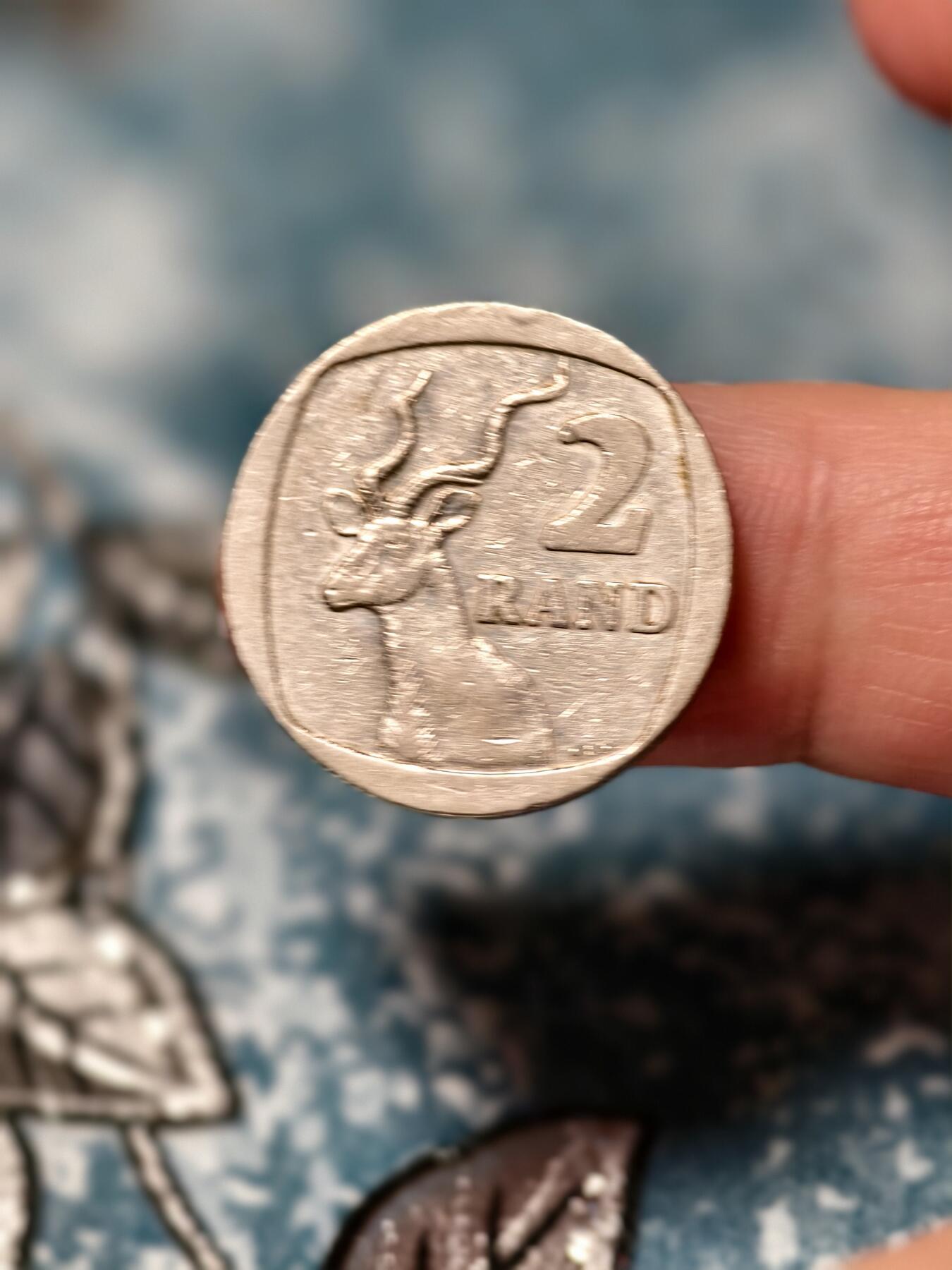 抚柳草堂-第十八期章牌钱币  奖章勋章限时免佣 满百包邮 放漏专场 南非1995年2兰特硬币 捻角羚（Kudu） 头像