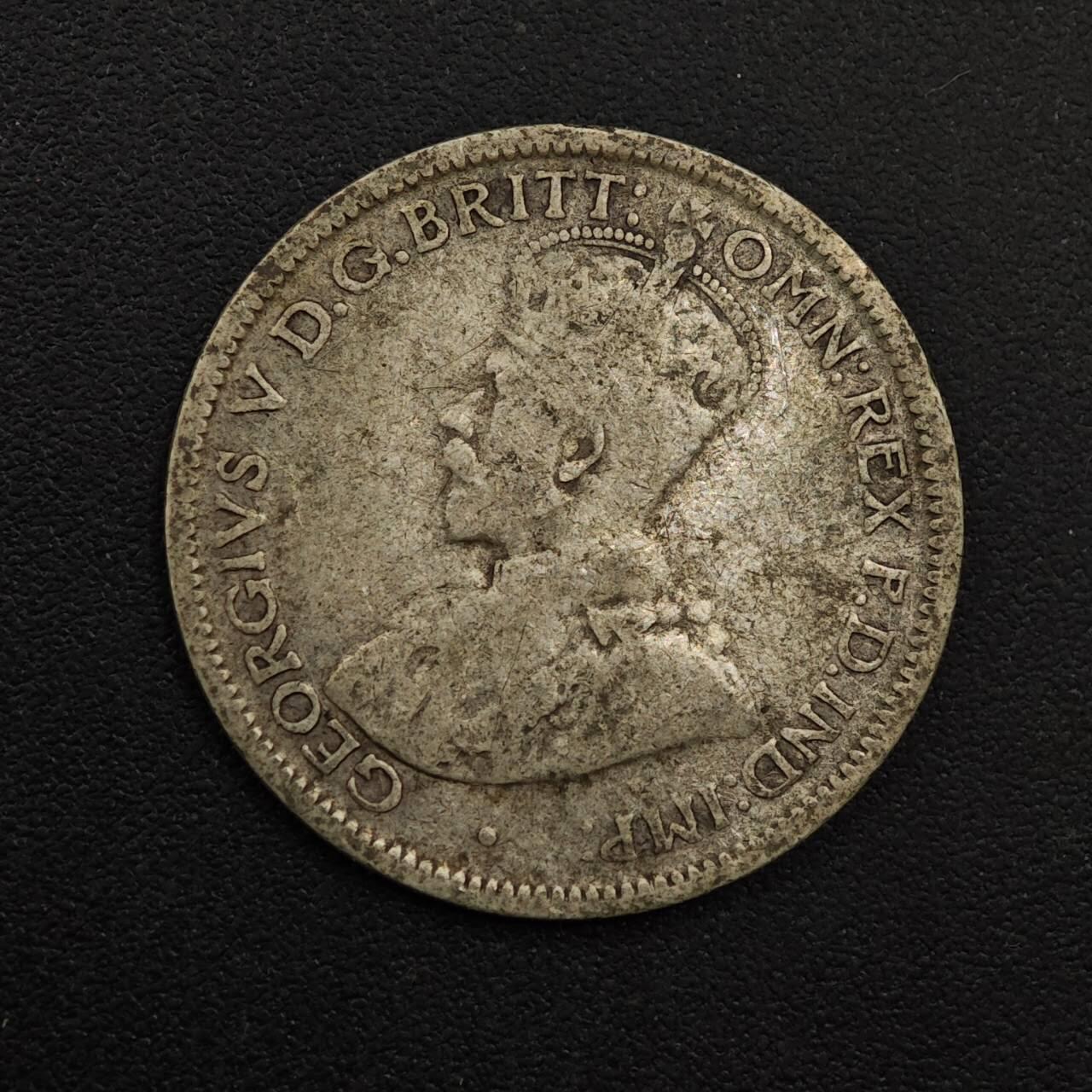 【淘币小摊】实时拍第八百八十一拍   小银币散币场    每周一统一发货 澳大利亚1928年乔治五世6便士银币