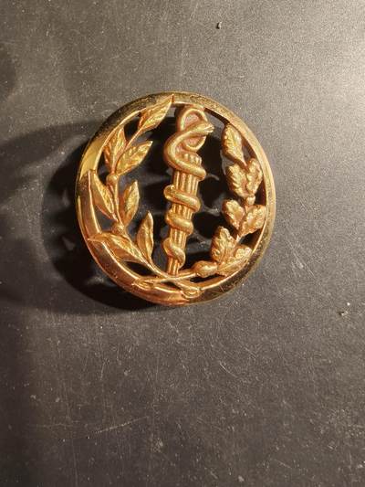 老王徽章第188期 - 法国军医金色贝雷帽徽