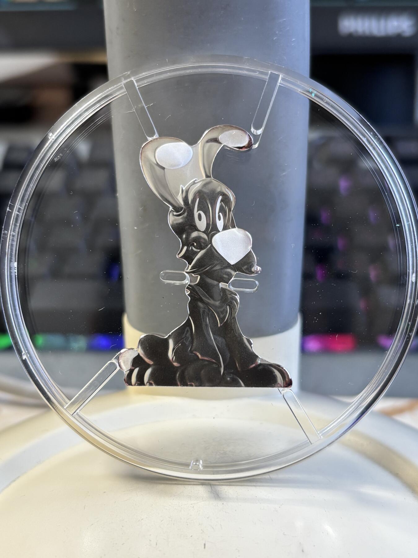 第195期拍卖 法国2022年《高卢勇士》系列宠物狗异形纪念银币，999银，22.2克，发行3000枚