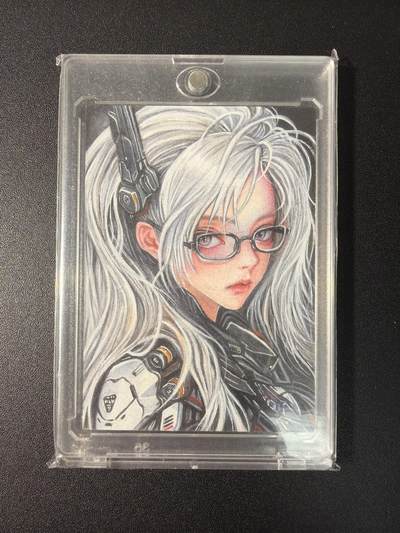 NO.28 好又多金牌大场，每周一站式配齐，方便凑单！（周6晚9点截拍，卖家送拍0抽成！） - 【1/1手绘卡】天定义工作室 画师时七 赛博眼镜娘