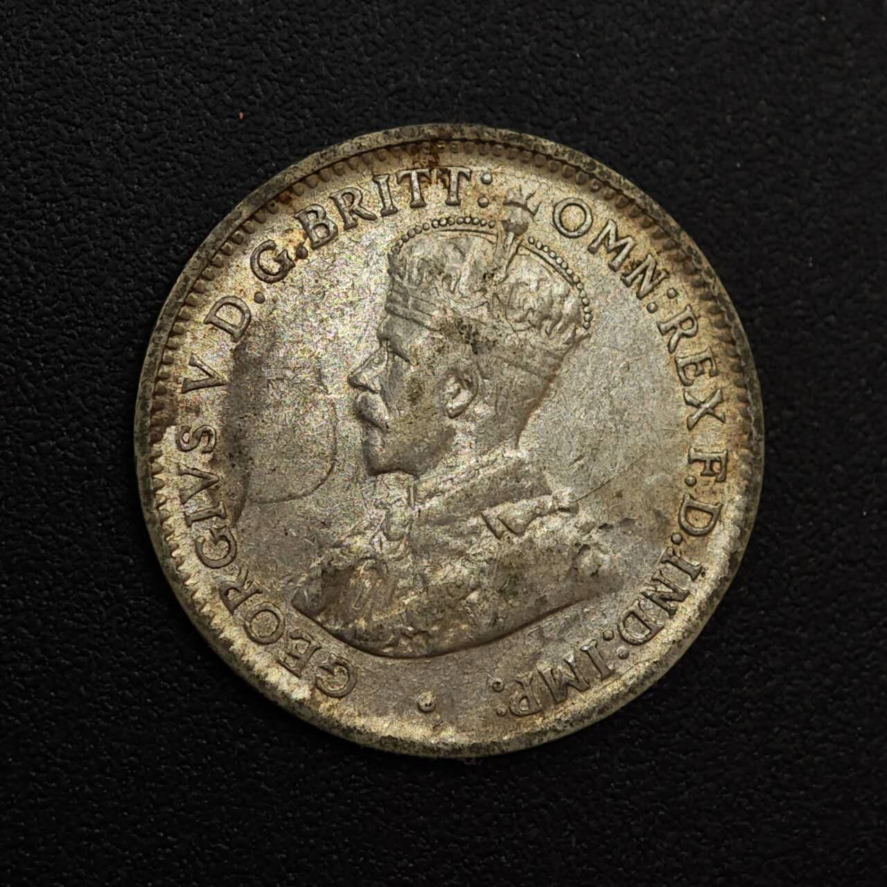 【淘币小摊】实时拍第八百八十一拍   小银币散币场    每周一统一发货 澳大利亚1918年乔治五世3便士银币