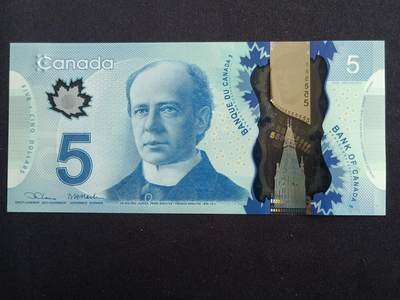 【游宝包邮场】马年第17期 精品单钞场 周日截拍 - 加拿大-5元【2013版 全新UNC】