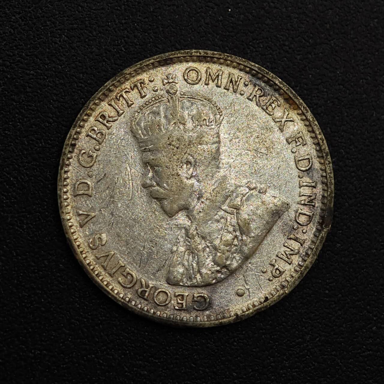 【淘币小摊】实时拍第八百八十一拍   小银币散币场    每周一统一发货 澳大利亚1917年乔治五世3便士银币