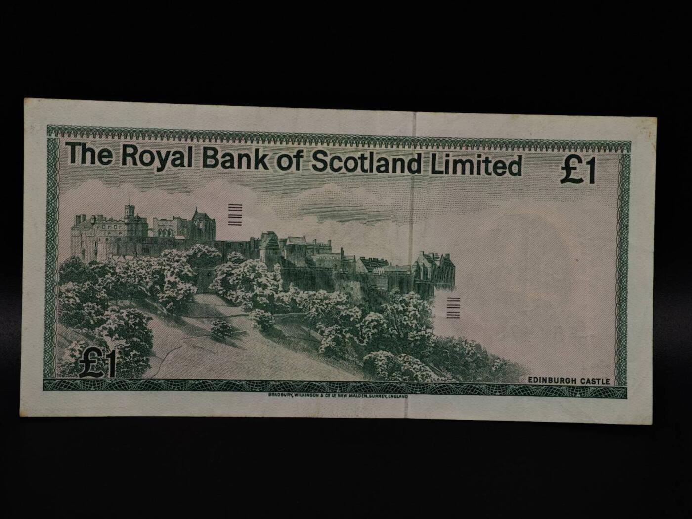  【淘币小摊】限时拍第八百八十二拍   纸币场    每周一统一发货 苏格兰皇家银行1979年1镑纸币【有折】