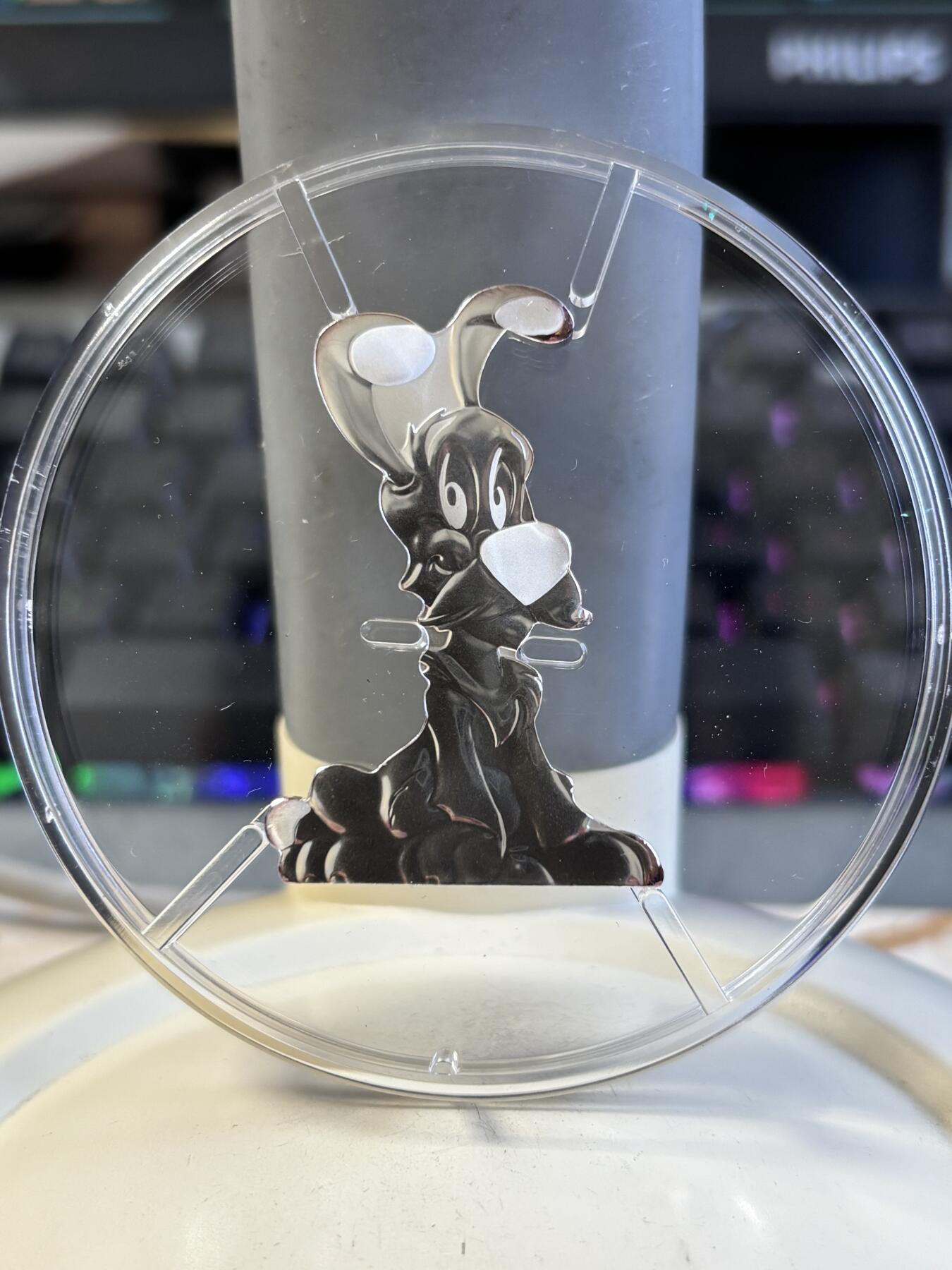 第195期拍卖 法国2022年《高卢勇士》系列宠物狗异形纪念银币，999银，22.2克，发行3000枚