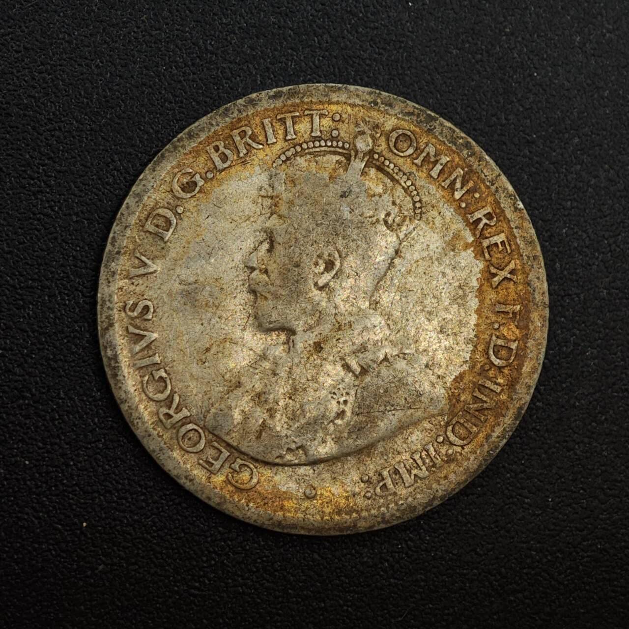 【淘币小摊】实时拍第八百八十一拍   小银币散币场    每周一统一发货 澳大利亚1914年乔治五世6便士银币