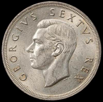 修遠堂世界钱币第108期 - 1952年南非-开普敦发现300周年5先令大银币 28.29g，50%银