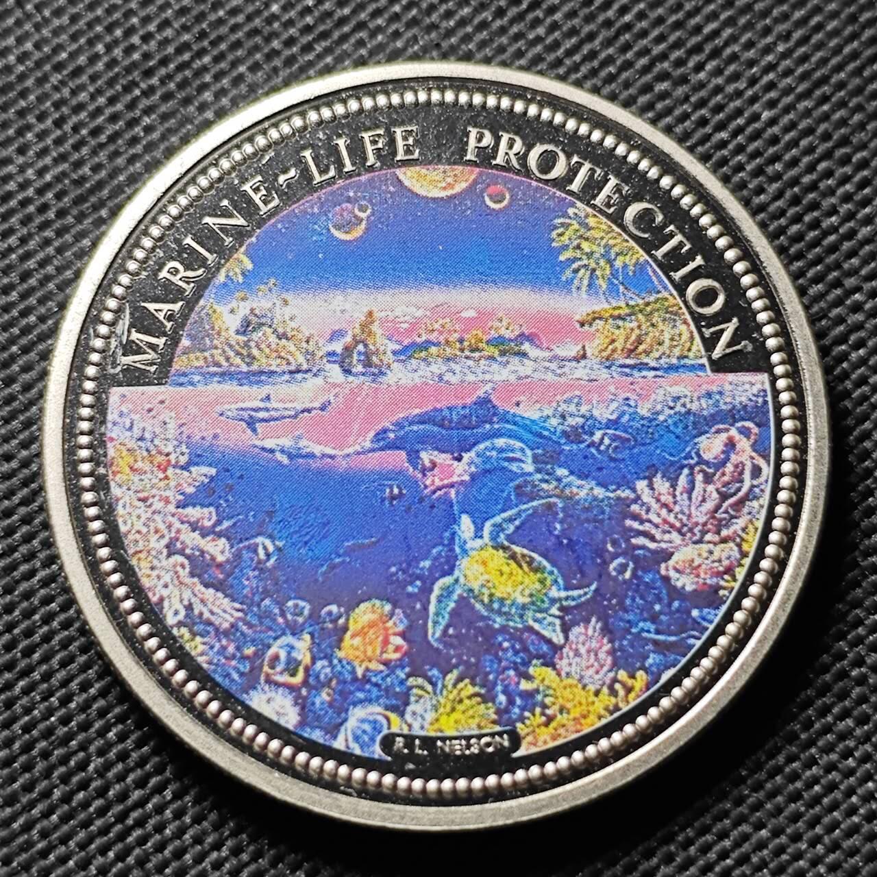 KK钱币收藏小铺   套币专场 2月预留时间 周末发货   1993帕拉1元彩色纪念币 美人鱼