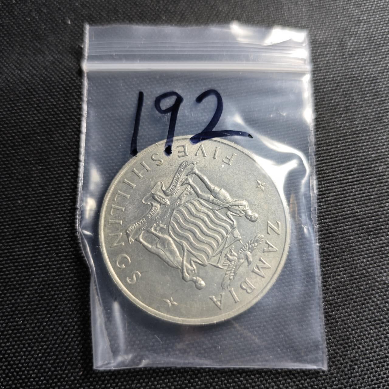 KK钱币收藏小铺   套币专场 2月预留时间 周末发货  赞比亚1965年5先令 独立1周年纪念币 