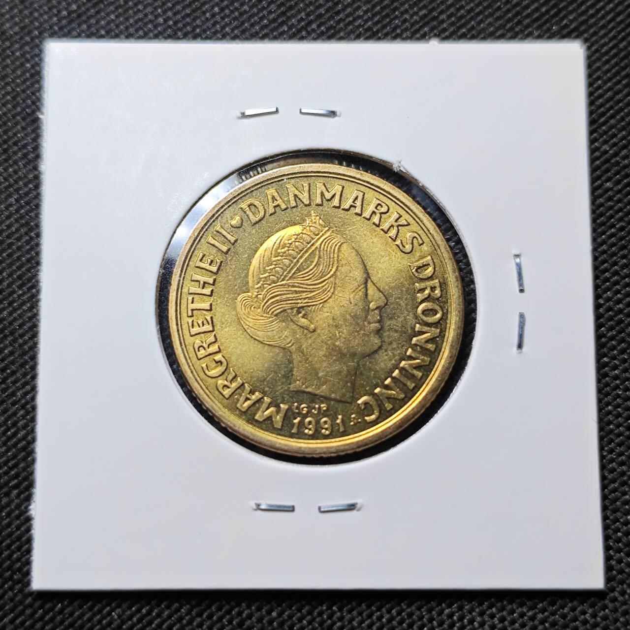 KK钱币收藏小铺   套币专场 2月预留时间 周末发货  1991丹麦20克朗 好品