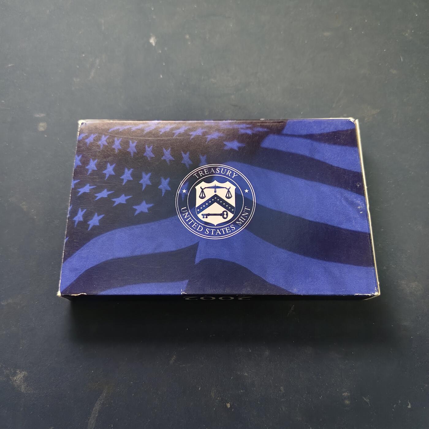 【全场包邮】纯粹捡漏拍515场 美国2002年官方封装精制套币（流通币一盒+州币一盒）-盒证全