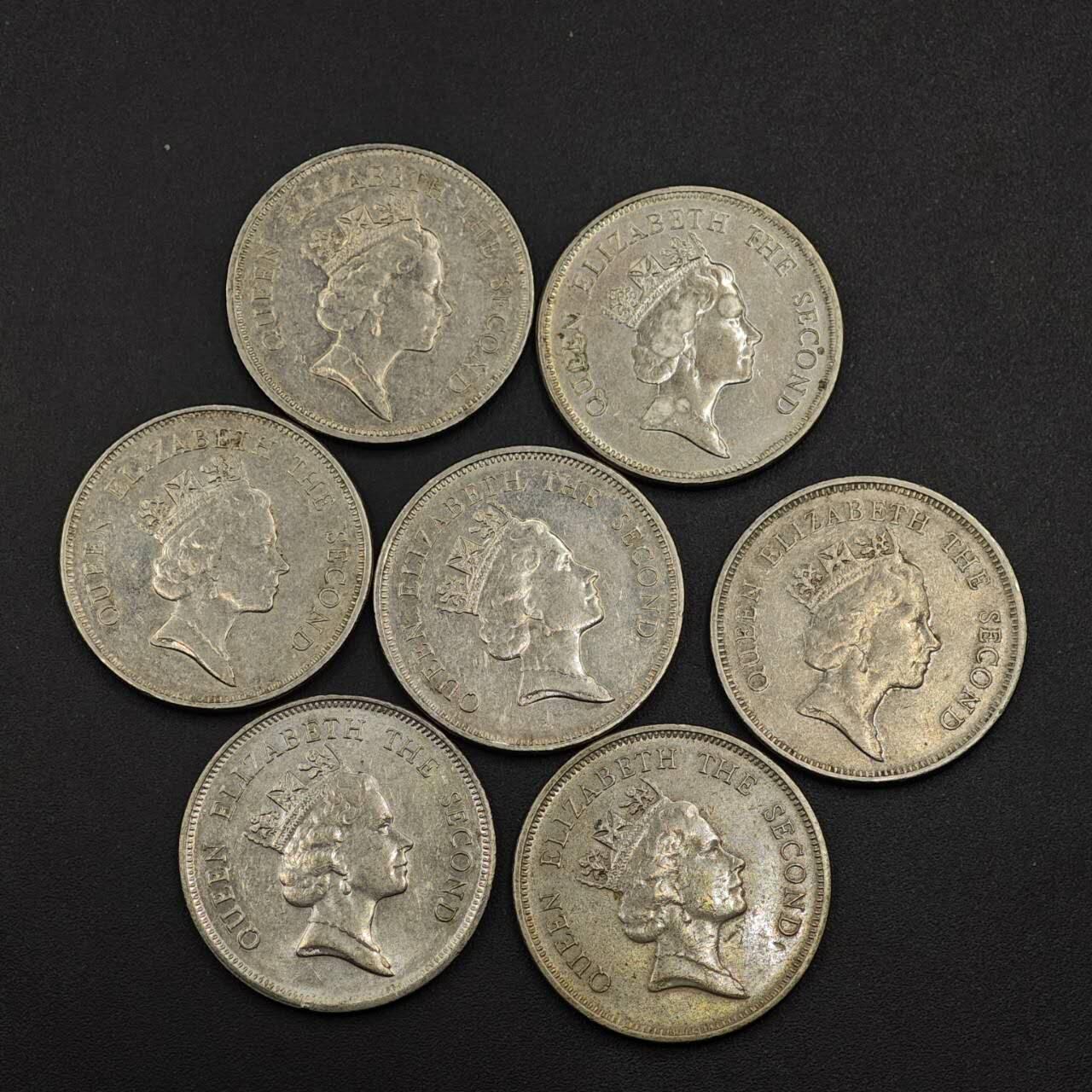 【淘币小摊】实时拍第八百八十一拍   小银币散币场    每周一统一发货 香港壹圆7枚