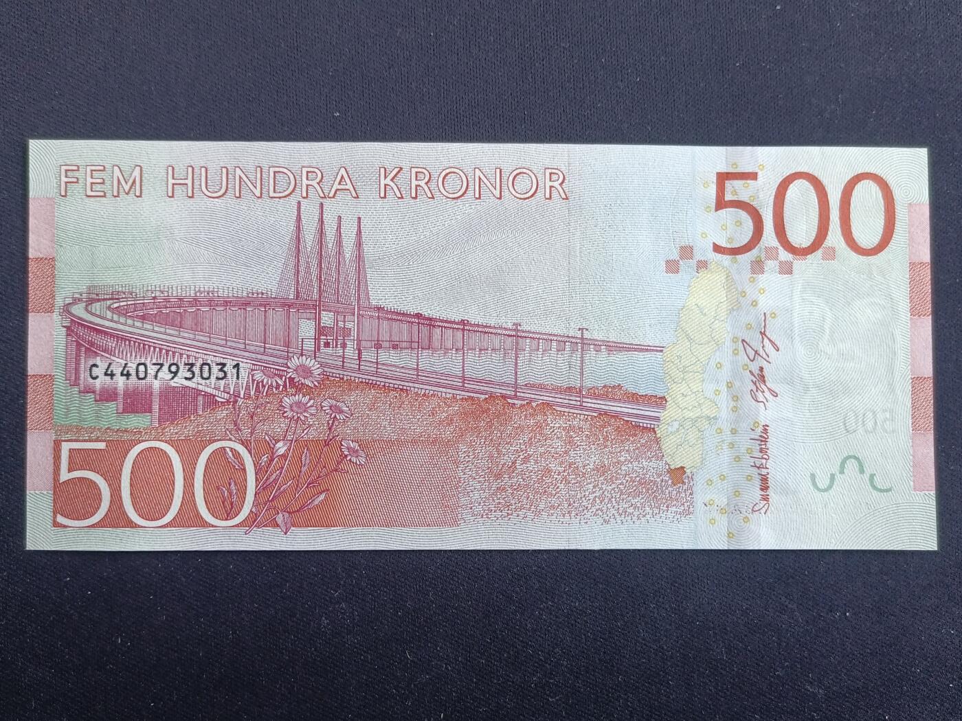【游宝包邮场】马年第17期 精品单钞场 周日截拍 瑞典-500克朗【2016版 全新UNC】