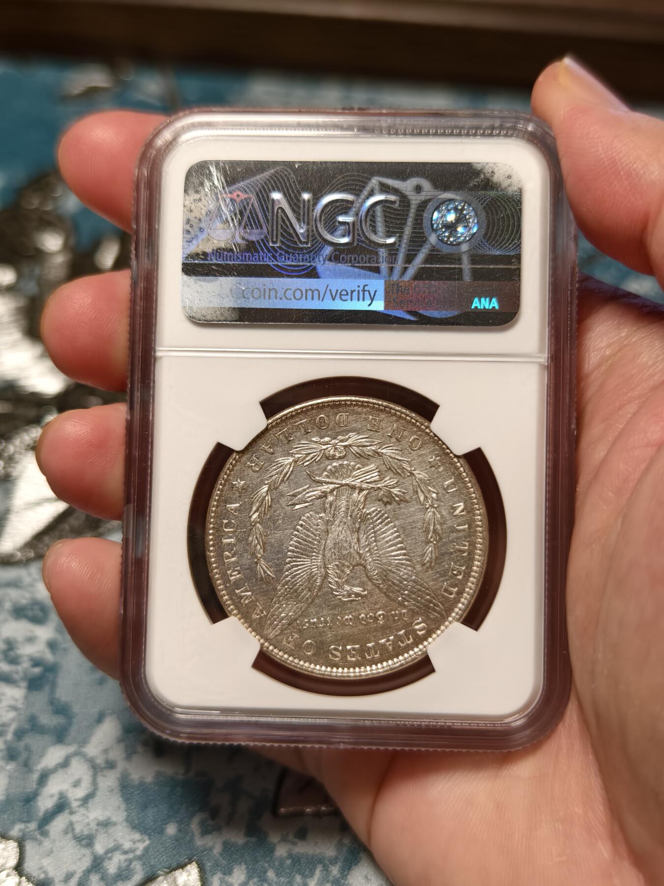 抚柳草堂-第十八期章牌钱币  奖章勋章限时免佣 满百包邮 放漏专场 1896NGC UNCD 美国摩根银币 底板好压力足细节到位