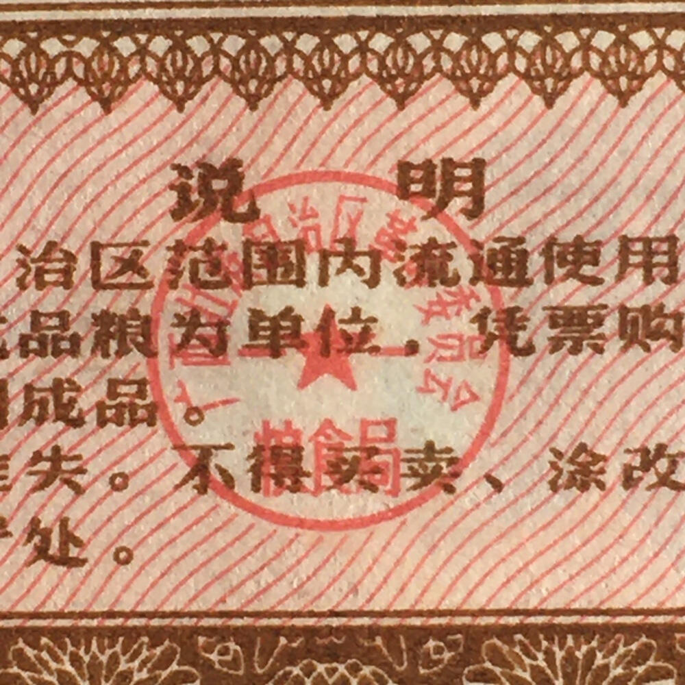 珍稀1973年广西壮族通用粮票贰市两经典人物1枚原版真品票证旧藏文玩艺术收藏