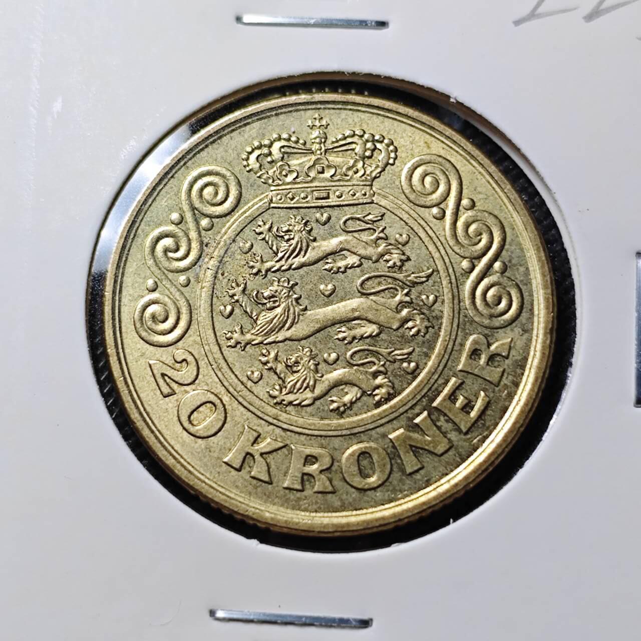 KK钱币收藏小铺   套币专场 2月预留时间 周末发货  1999丹麦20克朗 好品