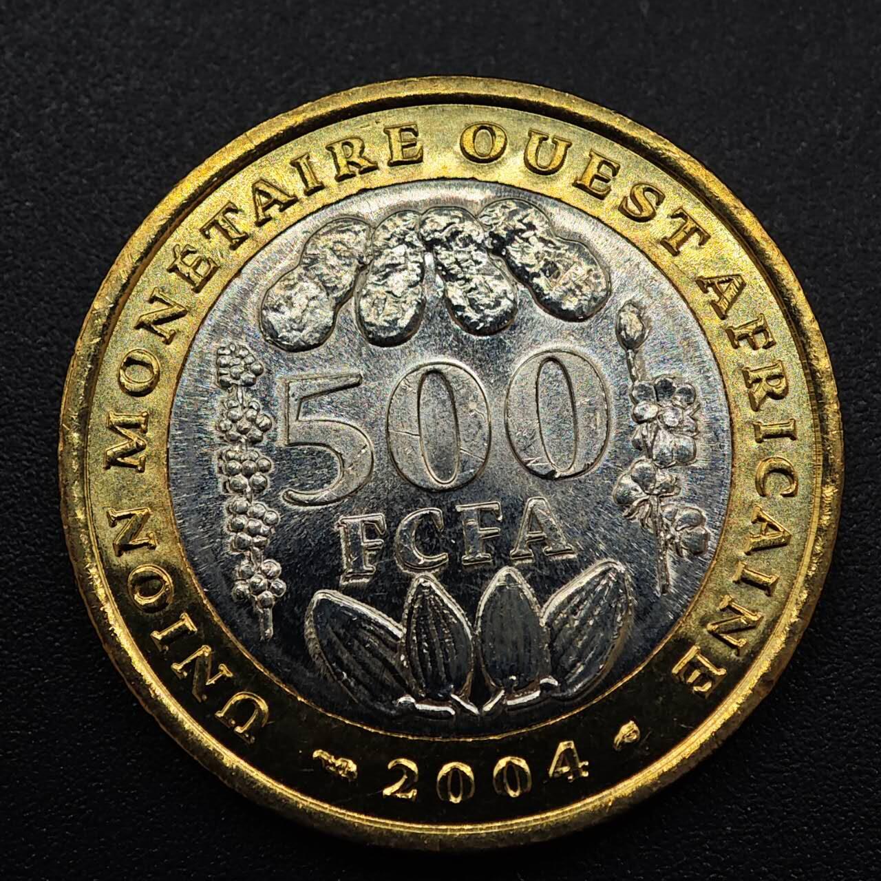 【淘币小摊】实时拍第八百八十一拍   小银币散币场    每周一统一发货 西非2004年500法郎双色币