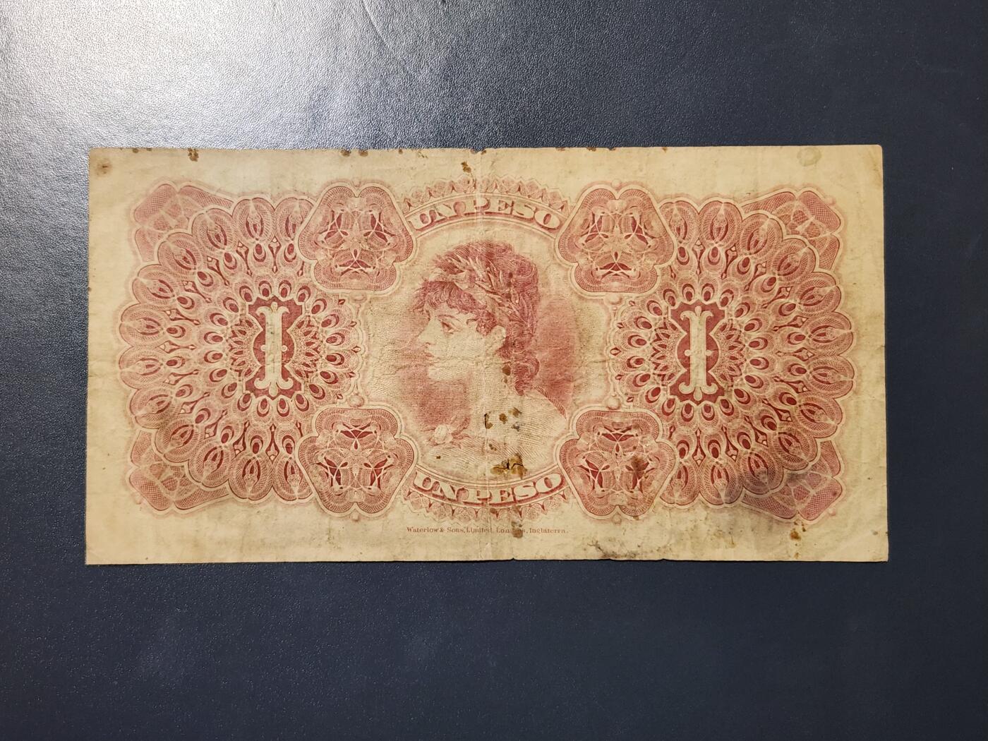 3月21号晚上8点 外国纸币自动截拍第42场 危地马拉 1900年 1比索 稀缺