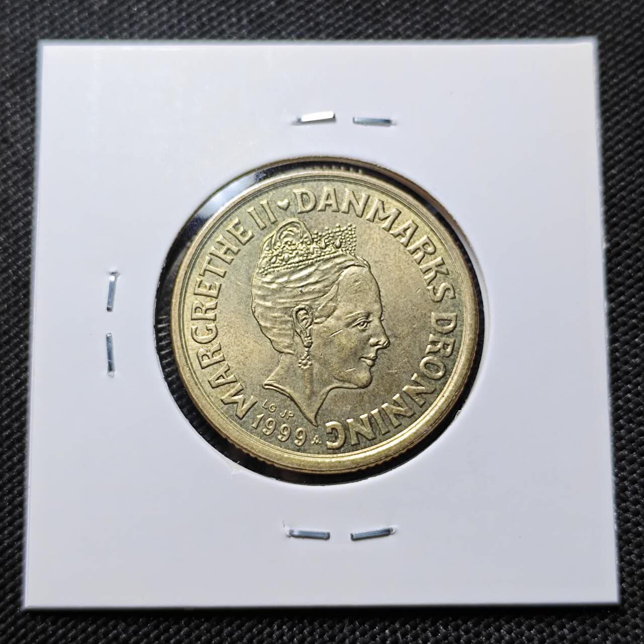 KK钱币收藏小铺   套币专场 2月预留时间 周末发货  1999丹麦20克朗 好品