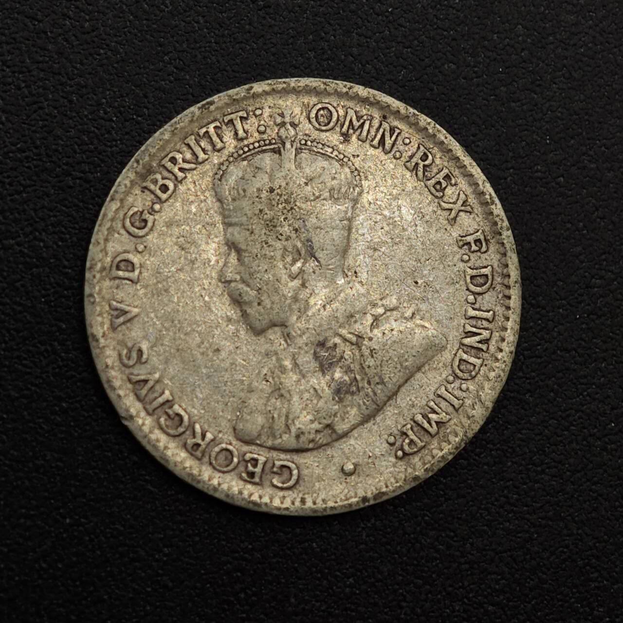 【淘币小摊】实时拍第八百八十一拍   小银币散币场    每周一统一发货 澳大利亚1921年乔治五世3便士银币