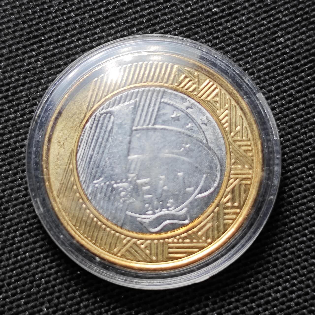 KK钱币收藏小铺   套币专场 2月预留时间 周末发货 巴西1瑞尔双色币纪念币 好品  