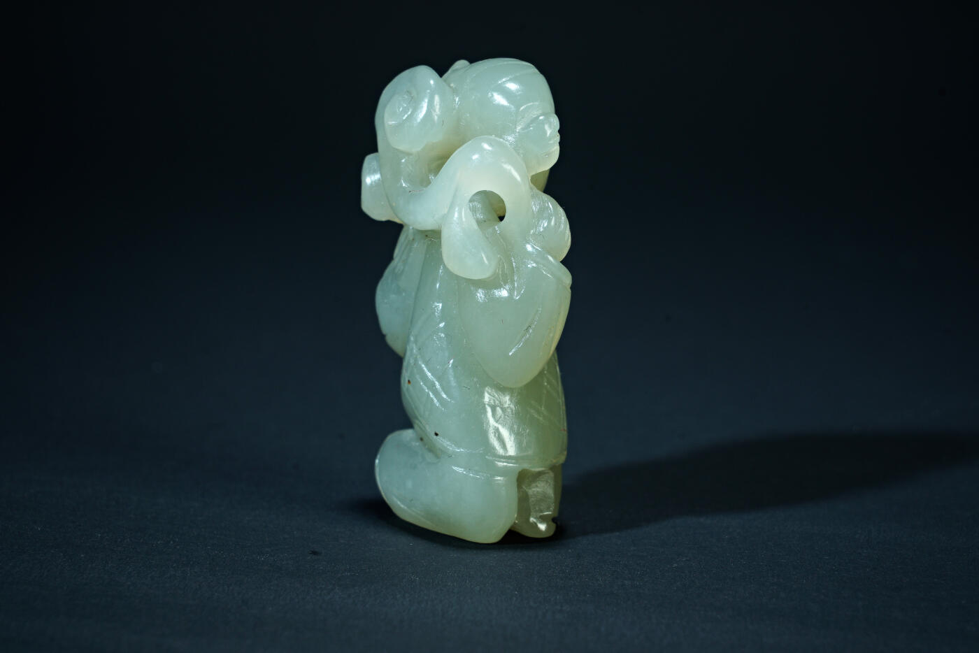 上海都达杂项专场五十八【全场包邮】  和田玉雕童子小摆件93-51