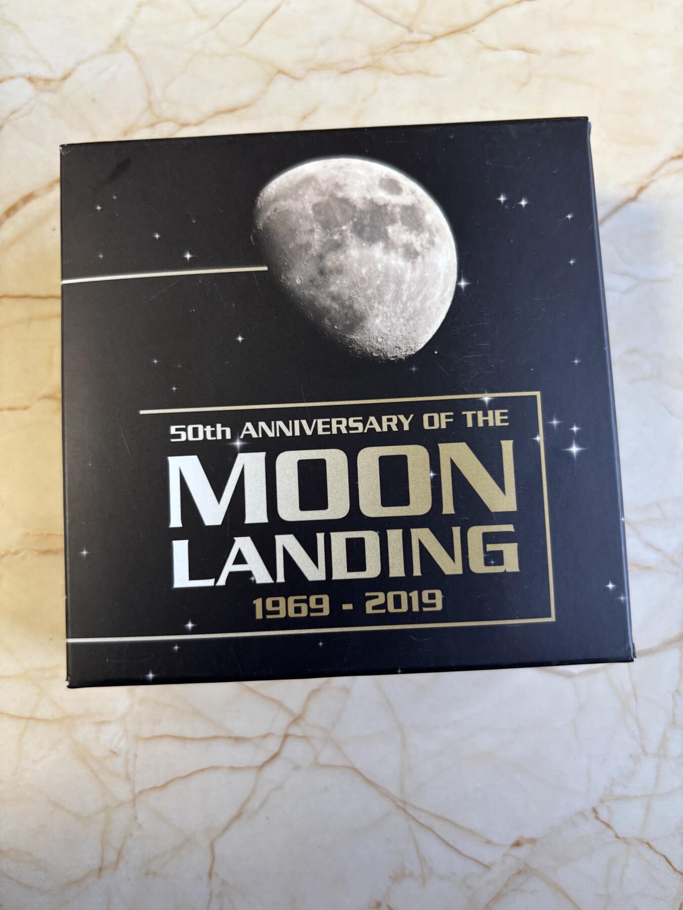 第195期拍卖 澳大利亚2019年登月50周1盎司精制纪念银币，9999银，发行7500枚