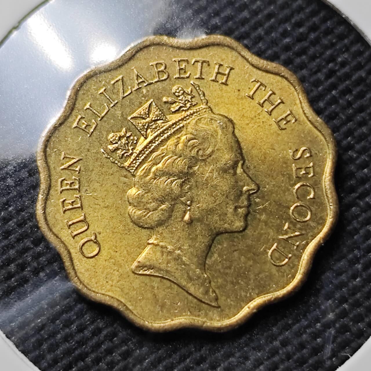 KK钱币收藏小铺   套币专场 2月预留时间 周末发货  1989香港女王2毫铜币 好品